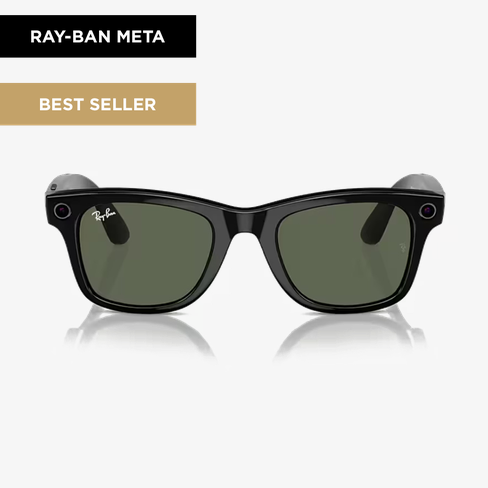 GAFAS DE SOL Meta Wayfarer Básico negro vista de frente