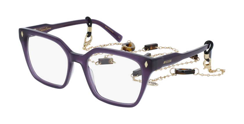 GAFAS GRADUADAS mujer CARACTÈRES EFFRONTÉE morado - vista de frente