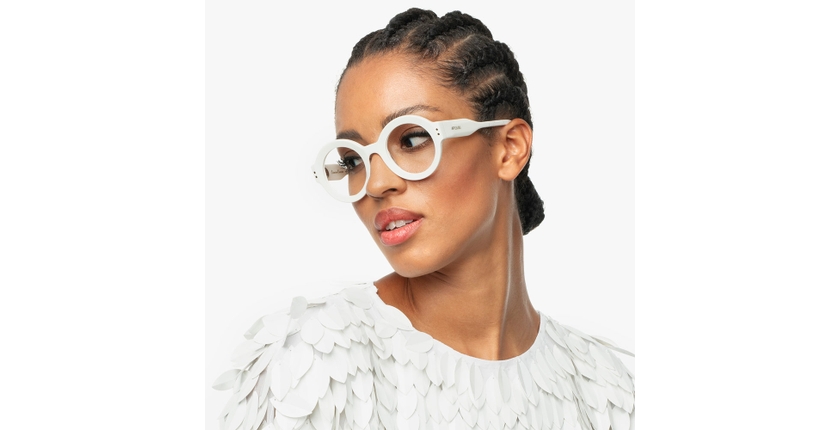 GAFAS GRADUADAS mujer CARACTÈRES PERSPICACE blanco - vista de frente