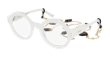 GAFAS GRADUADAS mujer CARACTÈRES PERSPICACE blanco - vista de frente