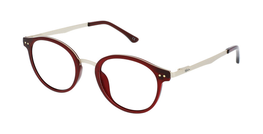 GAFAS GRADUADAS mujer MAGIC 97 rojo/dorado - vue de 3/4
