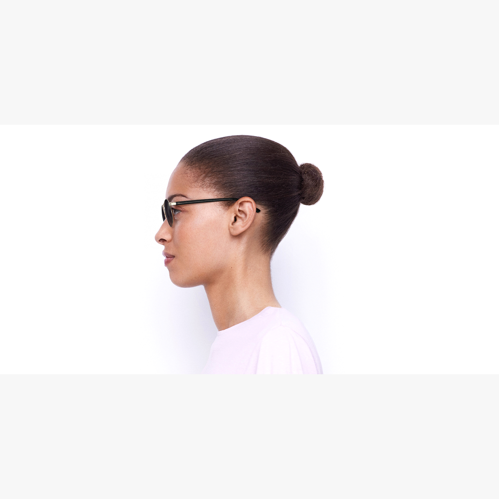 GAFAS DE SOL mujer ROMY negro/dorado - vista de lado