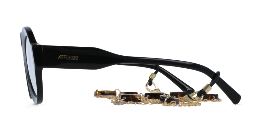 GAFAS GRADUADAS mujer CARACTÈRES PERSPICACE negro - vista de frente