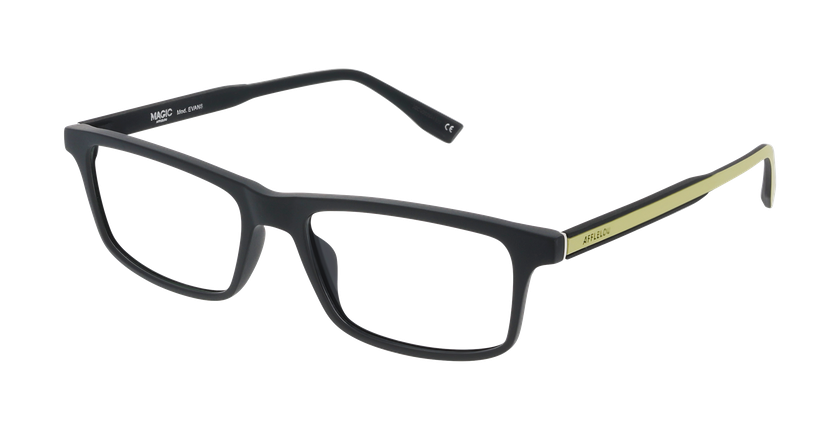GAFAS GRADUADAS hombre EVANS negro - vista de frente