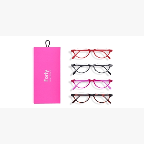 GAFAS GRADUADAS FORTY COFFRET 03 +1.75 rosa vista de frente