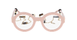GAFAS GRADUADAS mujer CARACTÈRES PERSPICACE rosa/dorado - vista de frente
