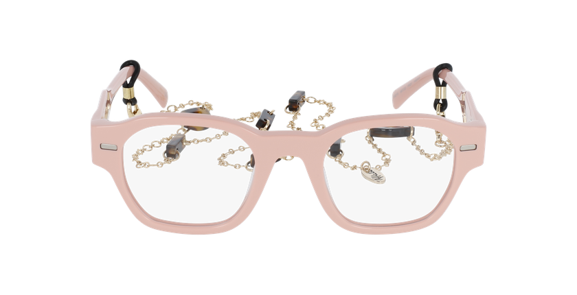 GAFAS GRADUADAS mujer CARACTÈRES AUTHENTIQUE rosa/dorado - vista de frente