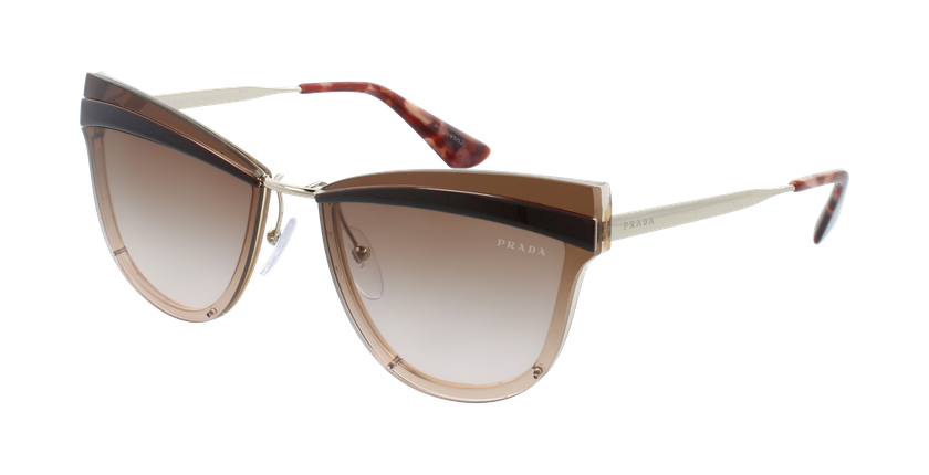 GAFAS DE SOL mujer 0PR 12US dorado/rosa - vue de 3/4
