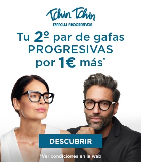 Tchin Tchin Progresivos: tu 2º par de gafas progresivas por 1€ más*
