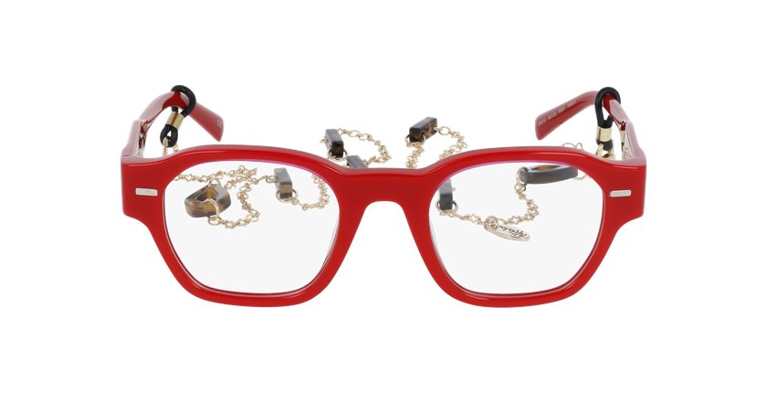 GAFAS GRADUADAS mujer CARACTÈRES AUTHENTIQUE rojo - vista de frente