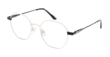 GAFAS GRADUADAS mujer AMANDINE negro/dorado - vista de frente