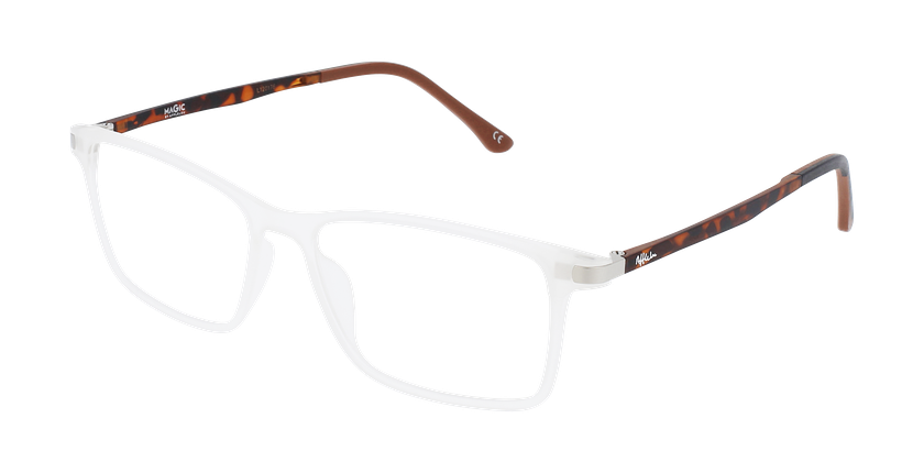 GAFAS GRADUADAS hombre MAGIC 130 blanco/plateado - vista de frente