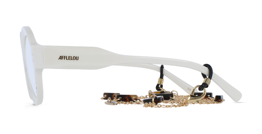 GAFAS GRADUADAS mujer CARACTÈRES PERSPICACE blanco - vista de frente