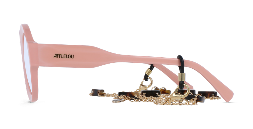 GAFAS GRADUADAS mujer CARACTÈRES PERSPICACE rosa/dorado - vista de frente