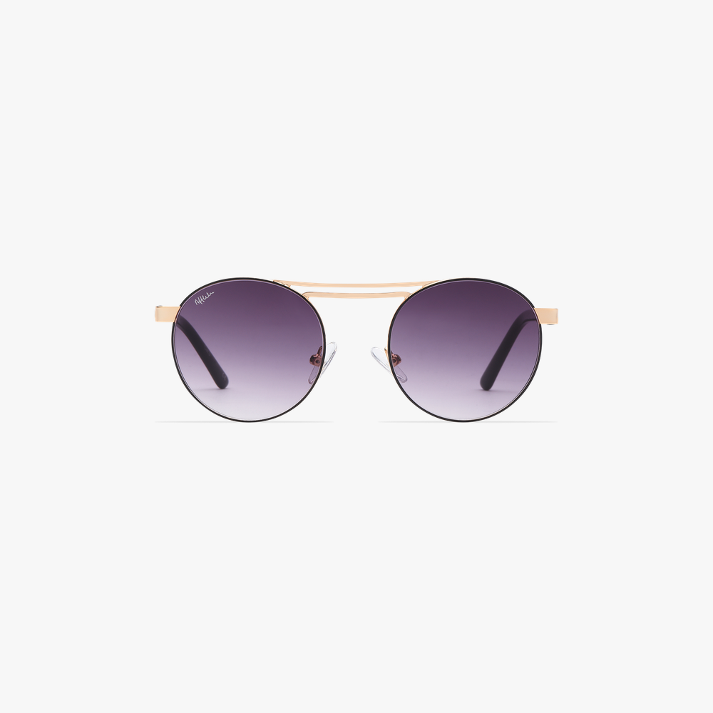 GAFAS DE SOL mujer ROMY negro/dorado - vista de frente