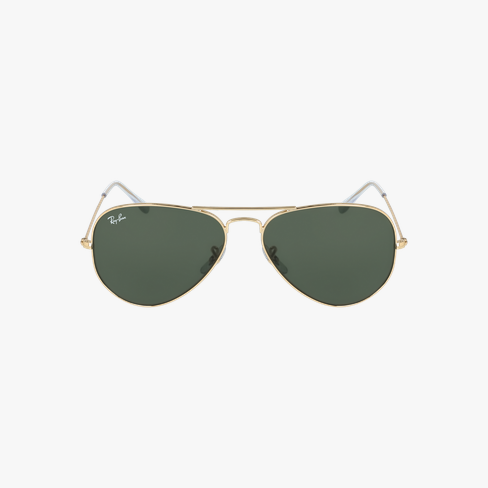 GAFAS DE SOL AVIATOR LARGE METAL dorado vista de frente