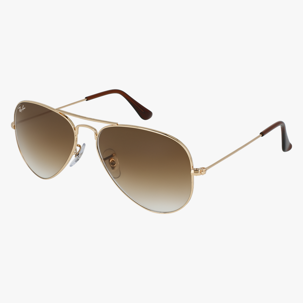 GAFAS DE SOL AVIATOR LARGE METAL dorado - vista de 3/4