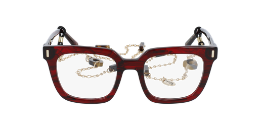 GAFAS GRADUADAS mujer REVEUSE rojo marmoleado vista de frente