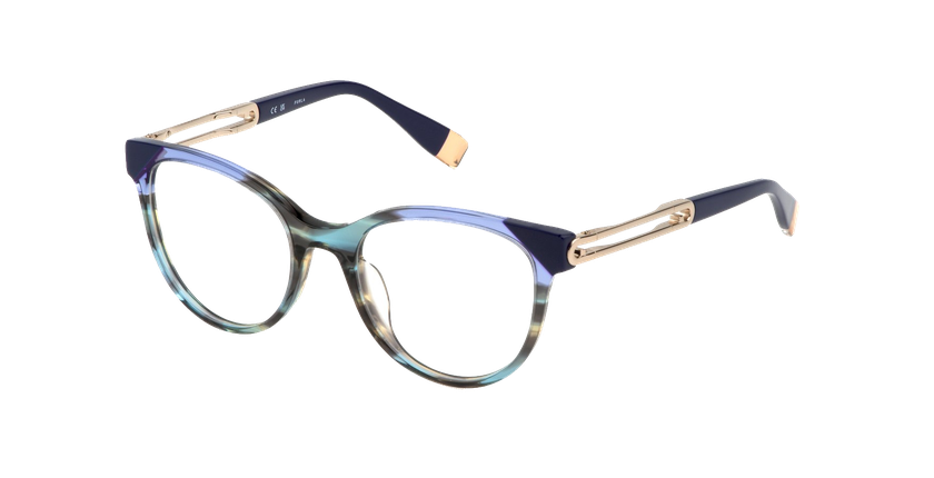 GAFAS GRADUADAS mujer VFU672 verde/azul - vista de frente