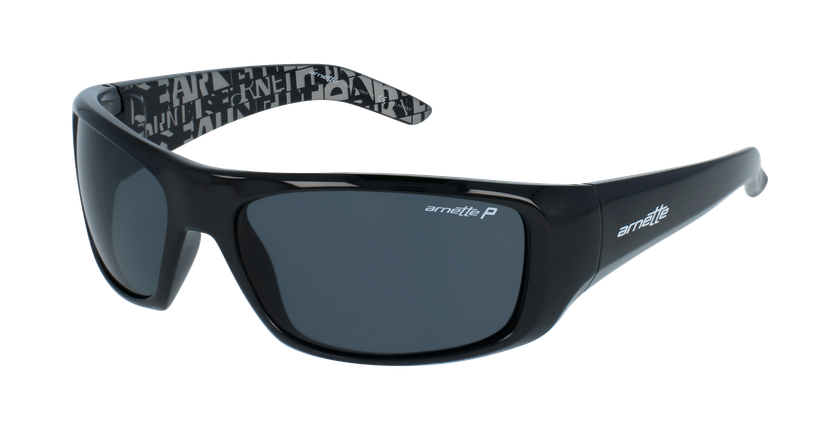 GAFAS DE SOL hombre HOT SHOT negro/negro - vue de 3/4