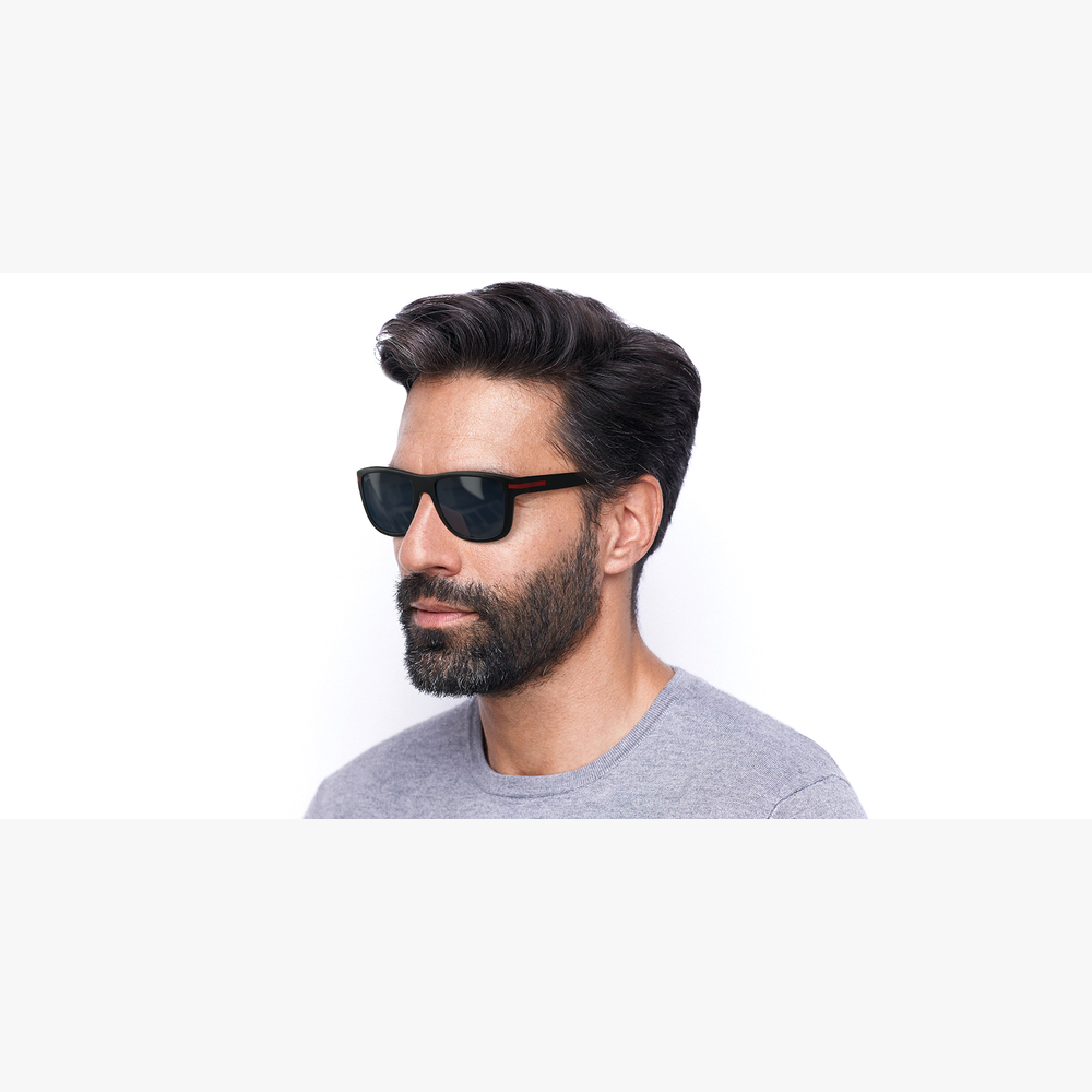 GAFAS DE SOL hombre DIEGO negro - vista de 3/4