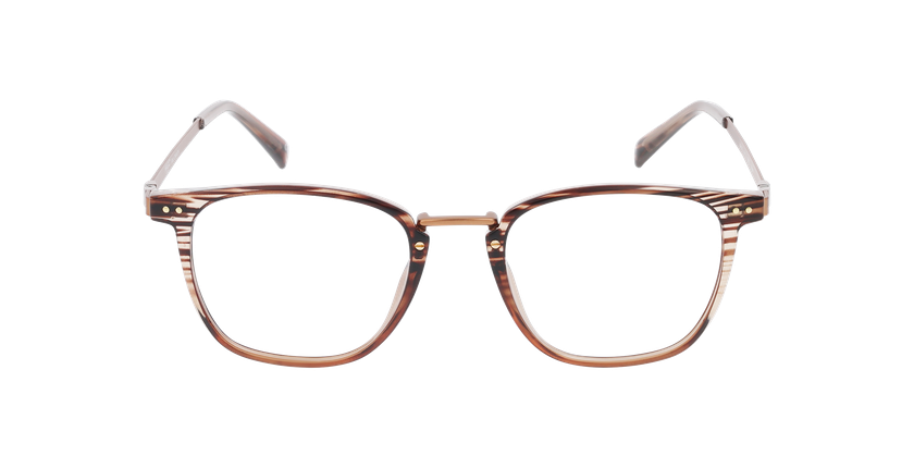 GAFAS GRADUADAS hombre DAMON marrón/dorado - vista de frente