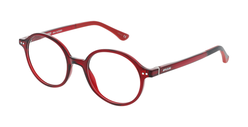 GAFAS GRADUADAS niños ALESSIO rojo - vista de frente