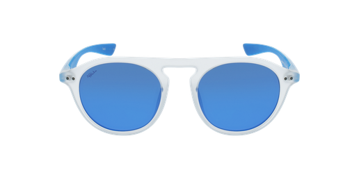 Gafas de sol BORNEO blanco/azul vista de frente