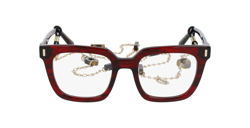 GAFAS GRADUADAS mujer CARACTÈRES RÊVEUSE rojo marmoleado - vista de frente