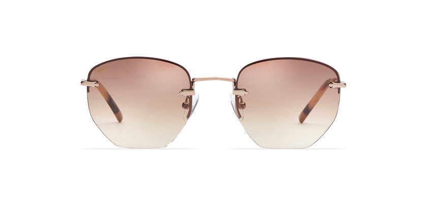GAFAS DE SOL mujer JENNA marrón/dorado - vista de frente