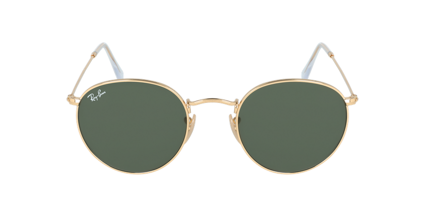 GAFAS DE SOL hombre ROUND METAL dorado - vista de frente