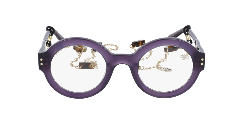 GAFAS GRADUADAS mujer CARACTÈRES PERSPICACE morado - vista de frente