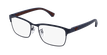 GAFAS GRADUADAS hombre EA 1098 azul/rojo - vue de 3/4