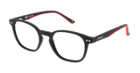 GAFAS GRADUADAS niños JORIS negro/rojo - vista de frente