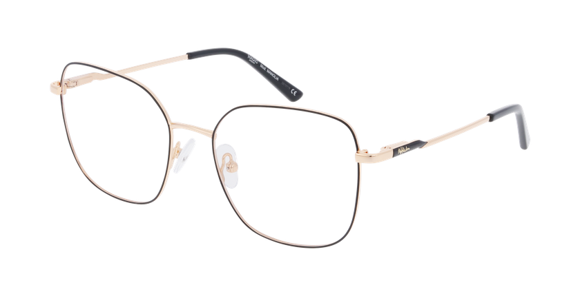 GAFAS GRADUADAS mujer MANOLIA negro/dorado - vista de frente