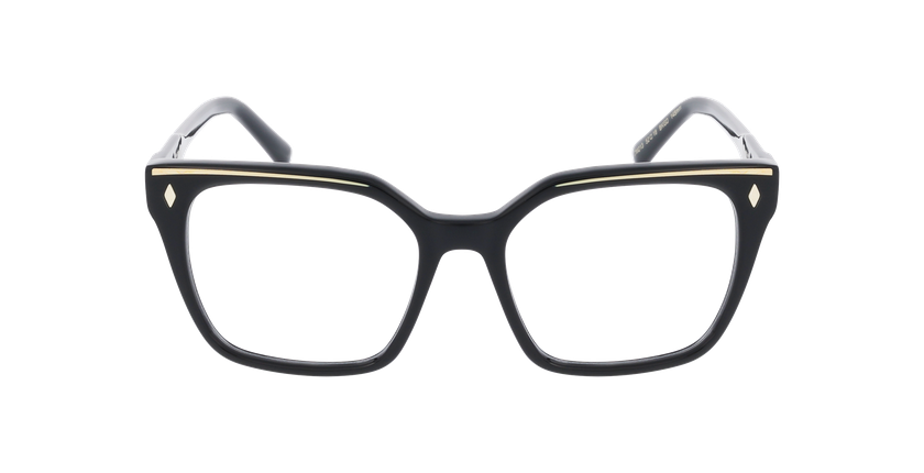 GAFAS GRADUADAS mujer CARACTÈRES FIL D'OR EFFRONTÉE negro - vista de frente