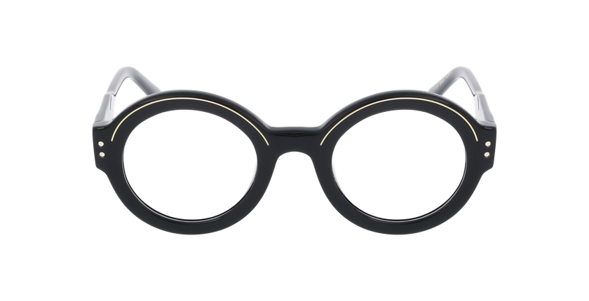 GAFAS GRADUADAS mujer CARACTÈRES FIL D'OR PERSPICACE negro/dorado - vista de frente