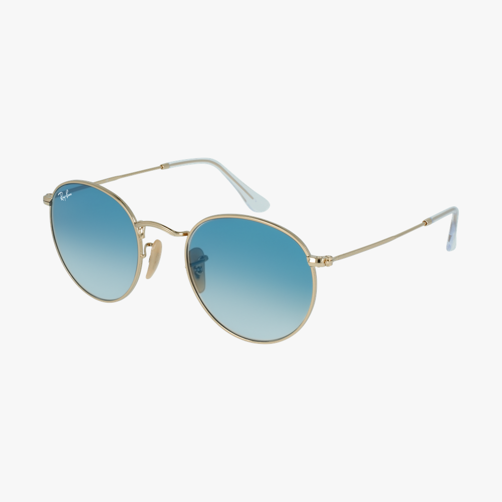 GAFAS DE SOL hombre ROUND METAL dorado - vista de 3/4