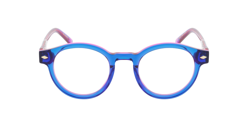 GAFAS GRADUADAS mujer CARACTÈRES DISCRÈTE azul - vista de frente