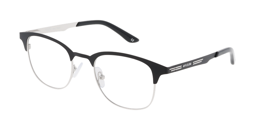 GAFAS GRADUADAS niños TIAGO negro/plateado - vista de frente