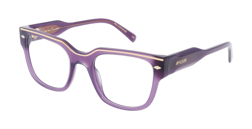 GAFAS GRADUADAS mujer CARACTÈRES FIL D'OR AUDACIEUSE morado/dorado - vista de frente