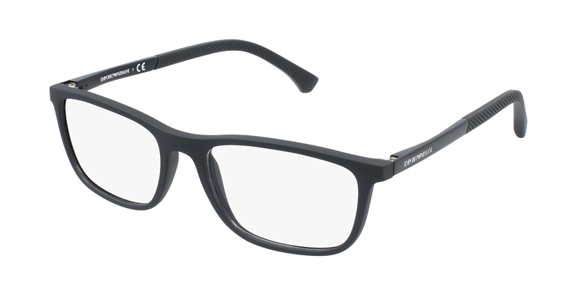 GAFAS GRADUADAS hombre EA 3069 negro/negro - vue de 3/4