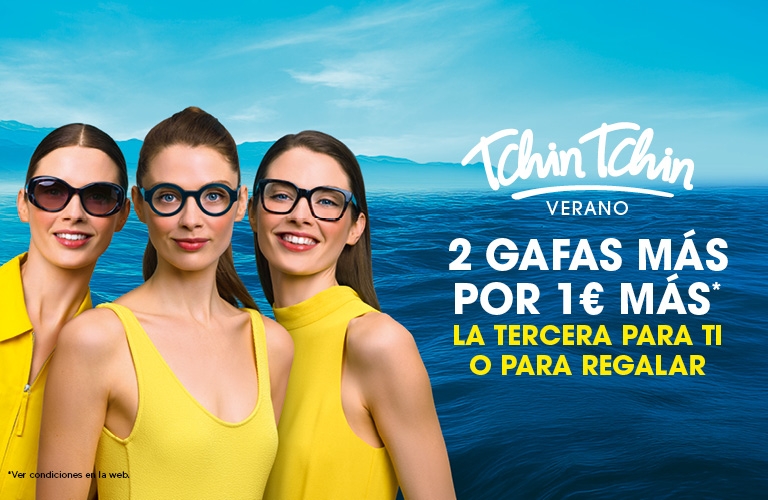 Tchin Tchin Verano: 2 gafas más por 1€ más* ¡y la tercera para ti o para regalar!