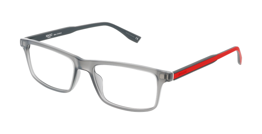 GAFAS GRADUADAS hombre EVANS gris/rojo - vista de frente