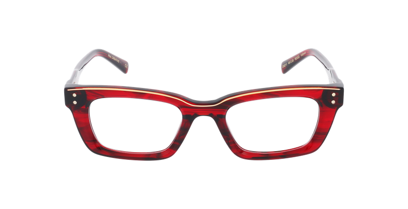 GAFAS GRADUADAS mujer CARACTÈRES FIL D'OR CRÉATIVE rojo - vista de frente