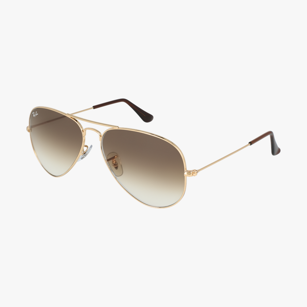 GAFAS DE SOL AVIATOR LARGE METAL dorado - vista de 3/4