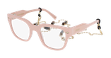 GAFAS GRADUADAS mujer CARACTÈRES AUDACIEUSE rosa/dorado - vista de frente