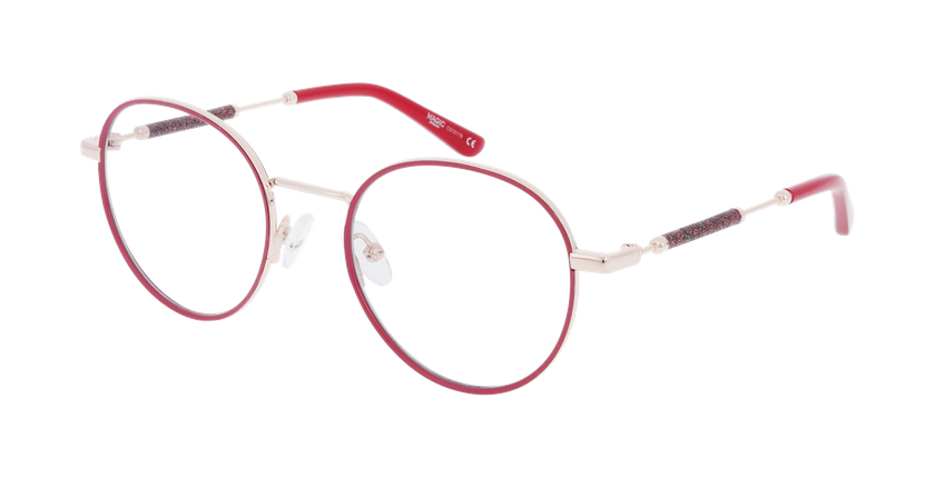 GAFAS GRADUADAS mujer MAGIC253 rojo/dorado - vista de frente