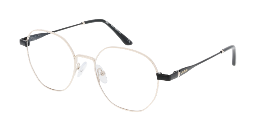 GAFAS GRADUADAS mujer AMANDINE negro/dorado - vista de frente