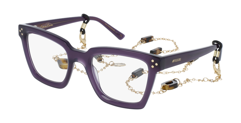 GAFAS GRADUADAS mujer CARACTÈRES MYSTÉRIEUSE morado - vista de frente